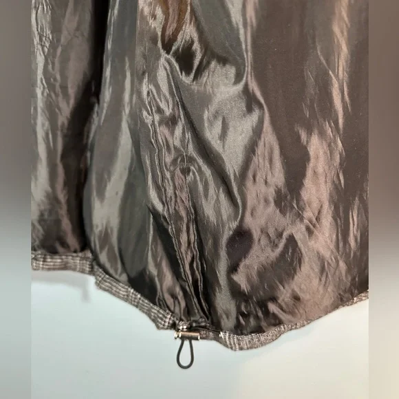 BCBGeneration Plaid Puffer Coat in Black/Grey - Picture 11 of 14